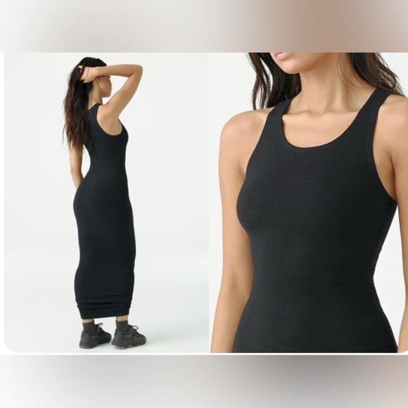 Joah Brown Classic Bodycon Maxi Dress Black Flexrib Size XS/S - Picture 2 of 7